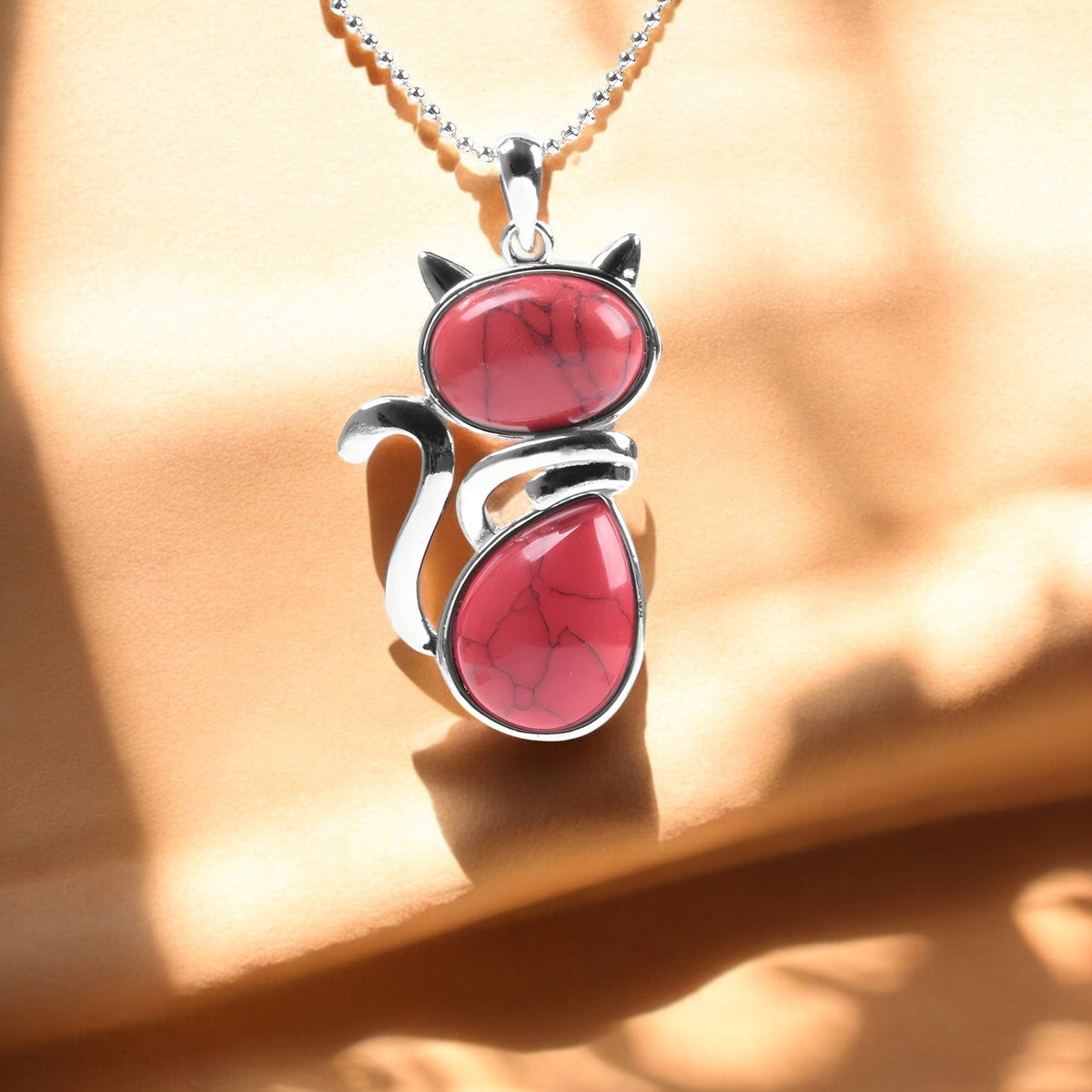 Mila – Collar de gato con piedra auténtica