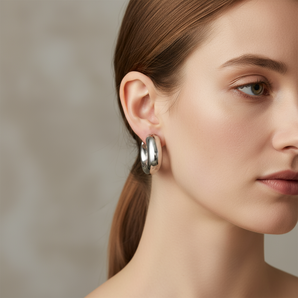 Amandine – Aros anchos de acero inoxidable