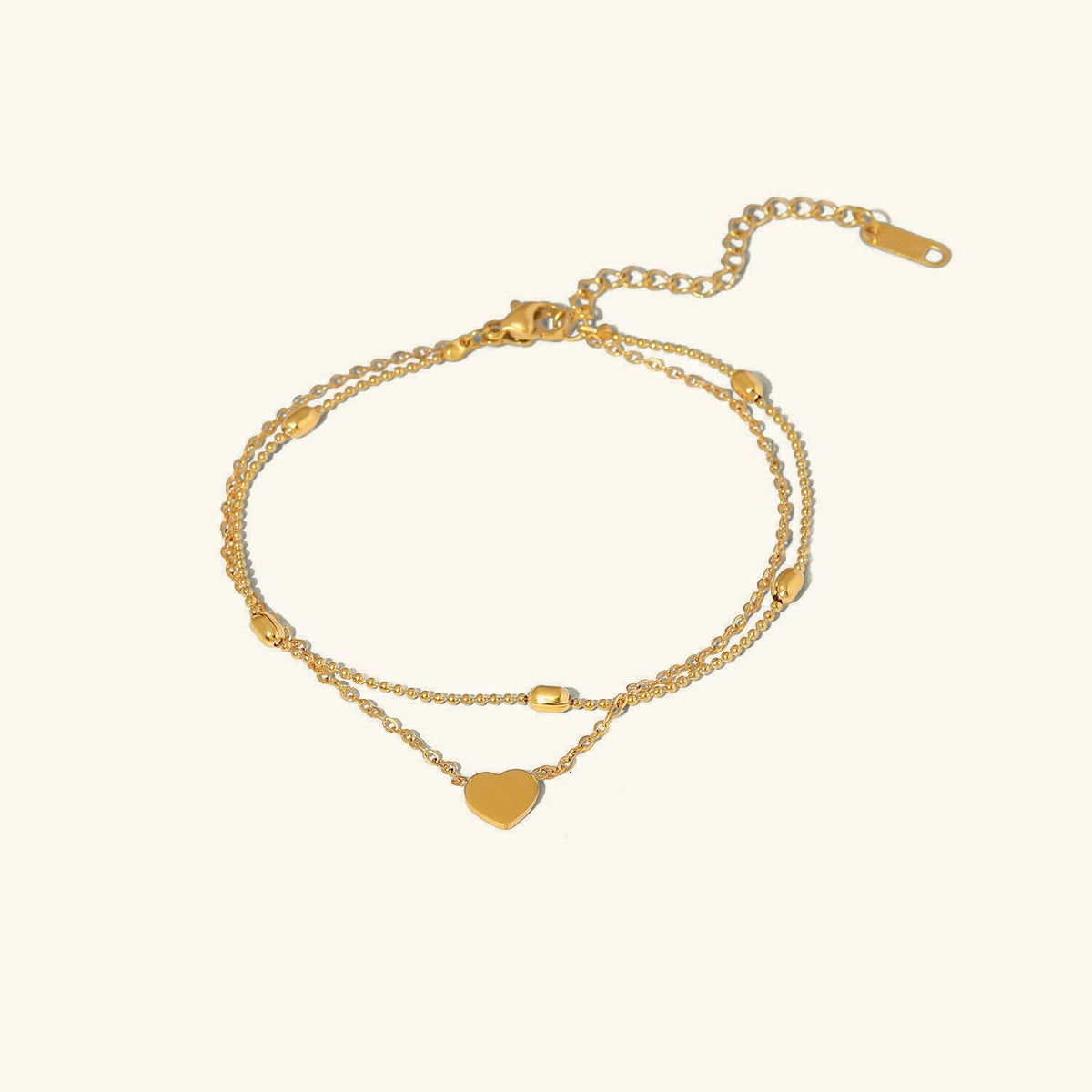 Rowena - Pulsera de tobillo con capas doradas
