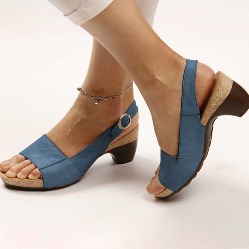 Karen - Sandalias ortopédicas con tacón para mujer