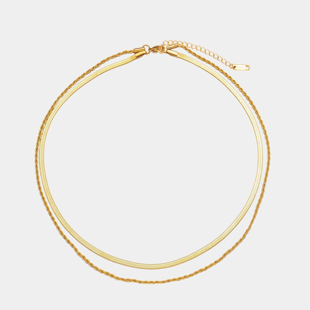 Ios – Collar de dos capas con recubrimiento dorado